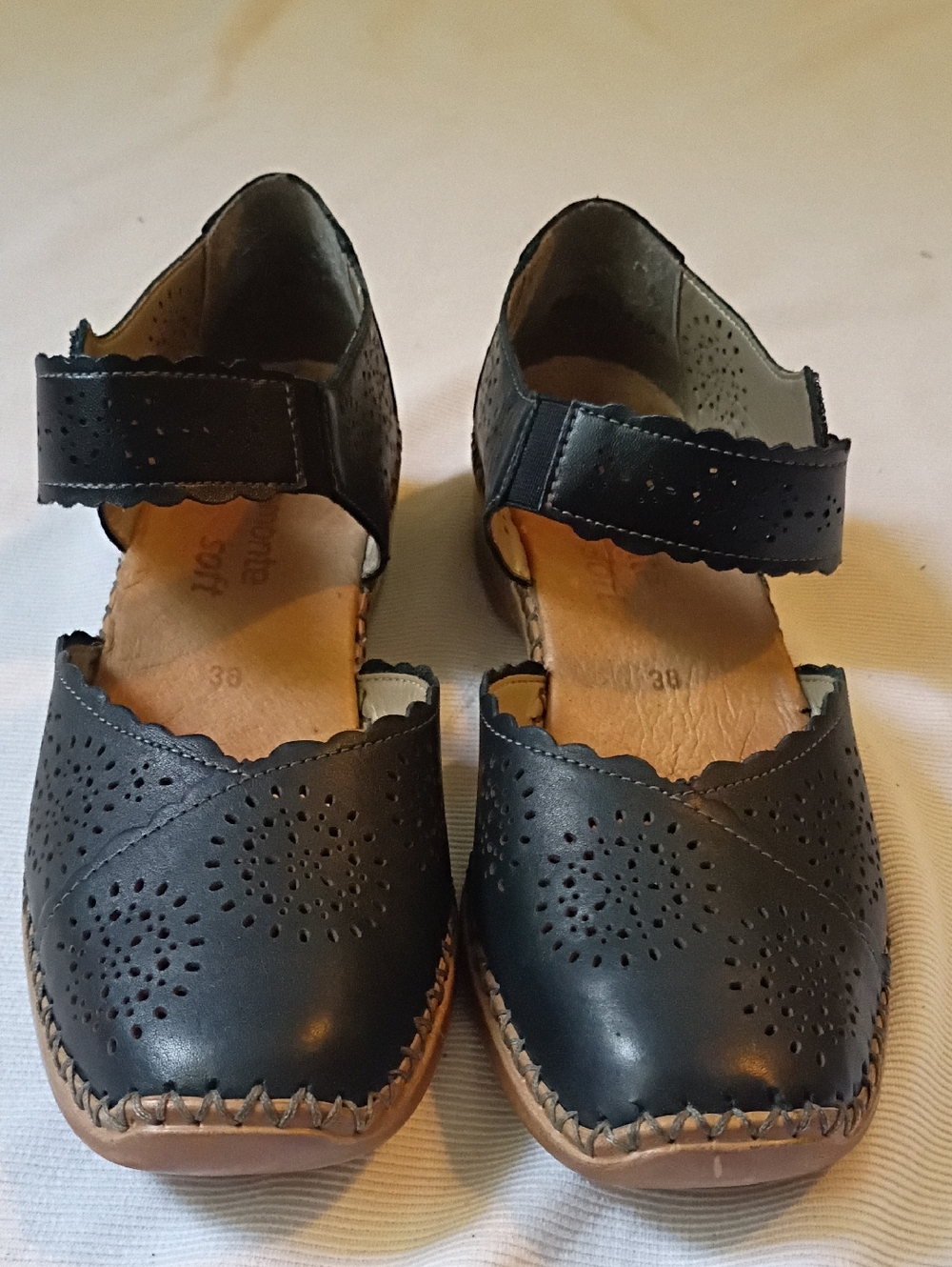 Remonte Soft Black Leather Sandal EU 38